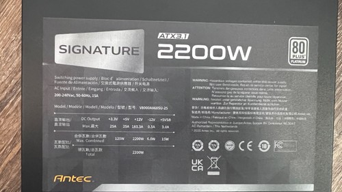 Antec signature 2200w platinum - signature,